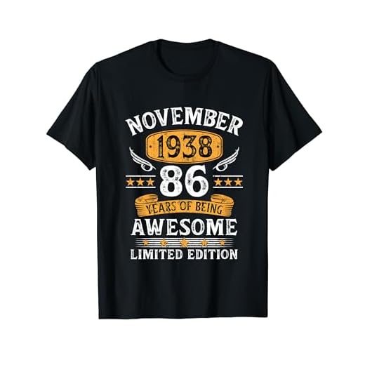 86 Años Cumpleaños Hombre Mujer Noviembre 1938 Vintage 1938 Camiseta