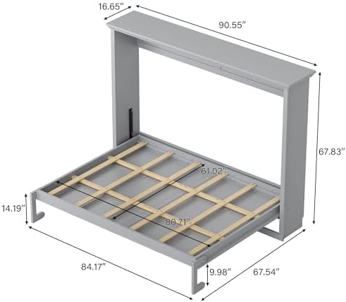 Image of the PVWIIK Queen Size Murphy Bed in its closed cabinet form.