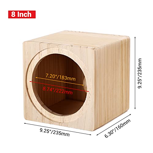 Image of Facmogu 8 inch Ported Wooden Speaker Enclosure, Vented Unloaded Solid Wood Box