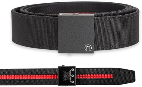 Nexbelt EDC Tactical Ratchet Belt – 1.5" Black Nylon, Quick-Release, Adjustab...