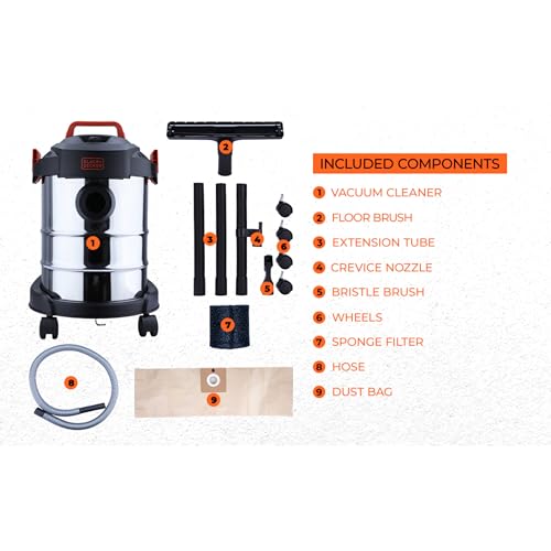 BLACK+DECKER BDWDS12-IN 12L Wet & Dry Vacuum Cleaner - Image 5