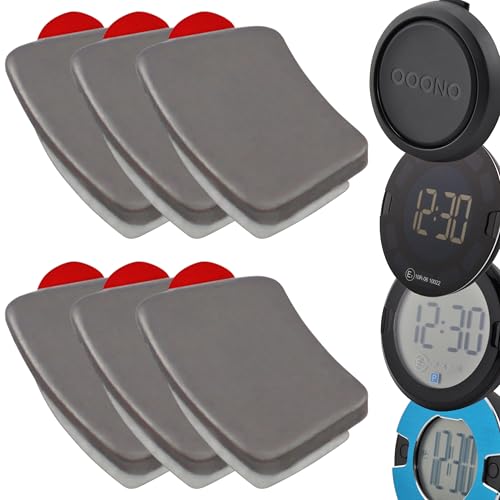 6 Replacement Metal Plates with Adhesive Pad for OOONO CO Driver NO2, P-DISC NO1 and NO2 Car Electronic Parking Disc Speed Camera Alarm Holder Replacement Parts Parking Meter Magnet Self-Adhesive New