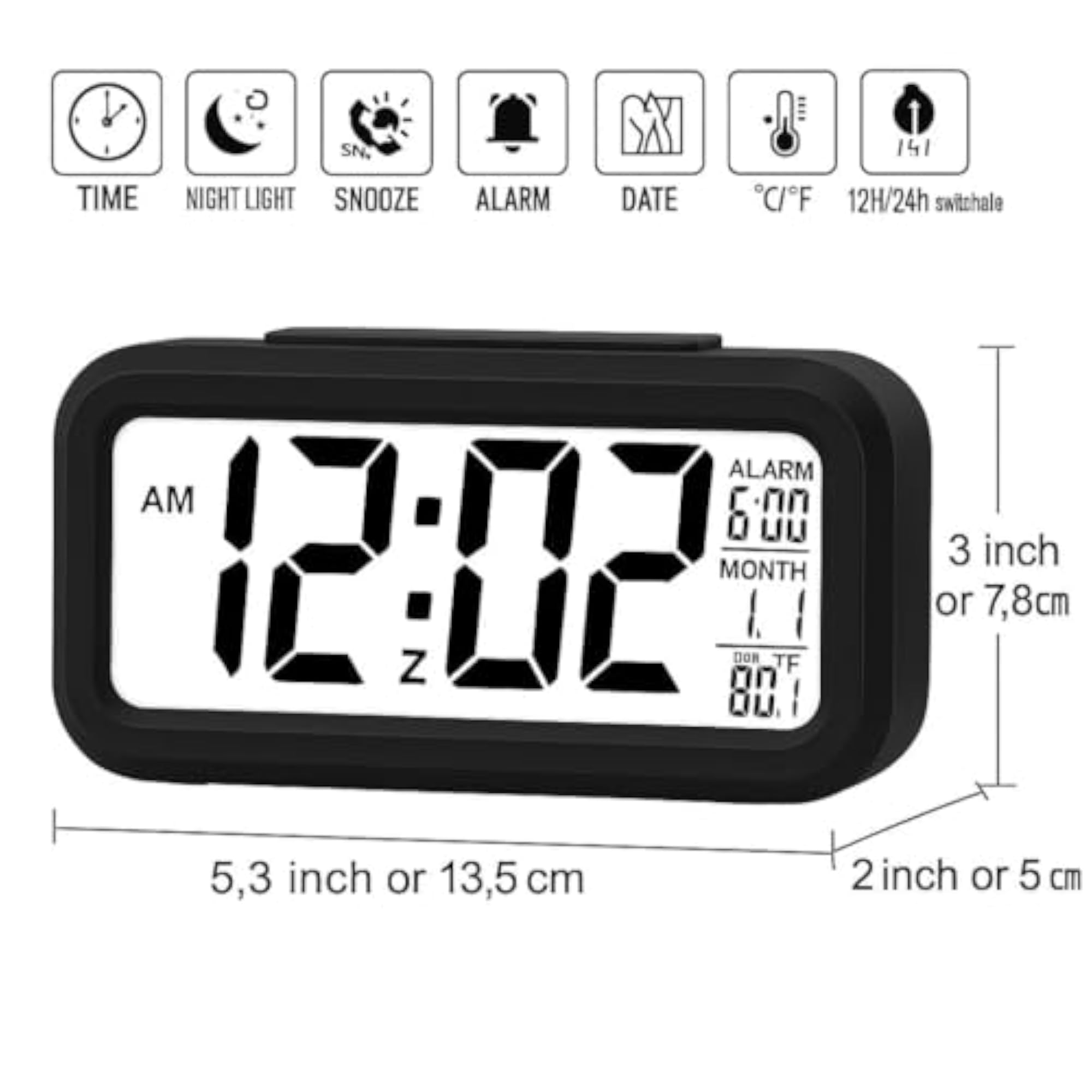 Digital Alarm Clock with Automatic Sensor