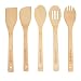 Personalized Custom Engraved 5 PCS Natural Eco-Friendly Bamboo Cooking Utensil Set/Spoon,Folk & Spatula Mix/Non Stick Wooden Kitchen Gadget Pan Cookware Baking Cooking/Great Gift For Chef & Foodies