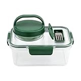 Genérico para ensaladas, contenedor a prueba de fugas, almacenamiento de comidas con tapa, ensaladera con soporte para aderezo, accesorio de cocina, lonchera para el trabajo, escuela, viajes, camping