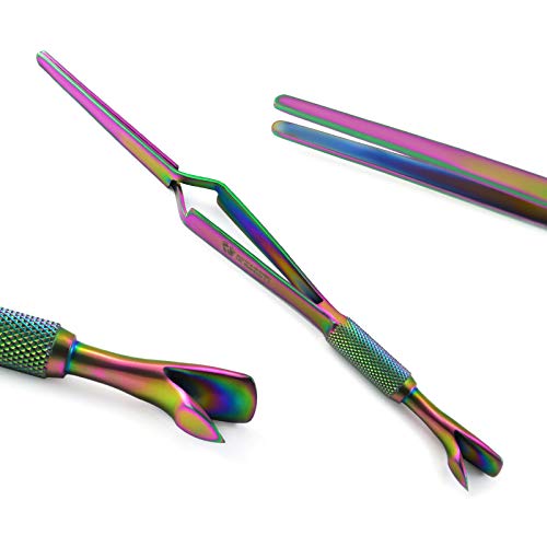 Pinza multiusos para uñas acrílicas y empujador de cutículas miniatura 1