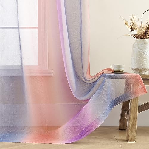Image of XiDi Dream Star Blackout Curtains for Kids Rooms Girls Princess Curtain for Bedroom Window 84 inches Long (Grey Pink Purple, W52 X L84)