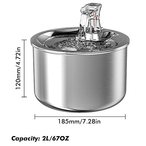 Fuente de Agua para Gatos de Acero Inoxidable 2L miniatura 5