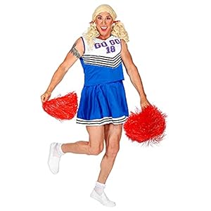 Widmann – Disfraz de animadora compuesto por camiseta y falda, para carnaval y fiestas temáticas