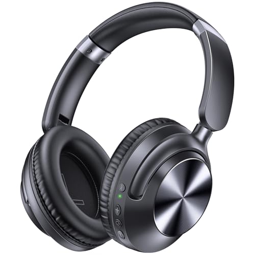 Image of TAGRY Hybrid Active Noise Cancelling Headphones 100H Playtime Wireless Over Ear Bluetooth Headphone with Fast Charging Hi-Res Audio Comfort Earcups Headsets for Travel Home Office Phone PC