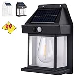 Electric Ultra-Bright Solar Tungsten Wall Light, Solar Wall Lights - Body Sensing Night Bulb, 3 Mode, Outdoor Wall Lantern Dusk to Dawn for Patio Yard (Black * 1)