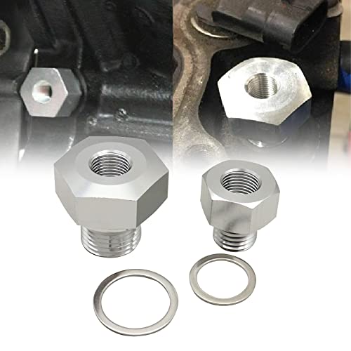 NLQR Oil Pressure Coolant Temp Gauge Fitting Adapter Fits LS GM Series