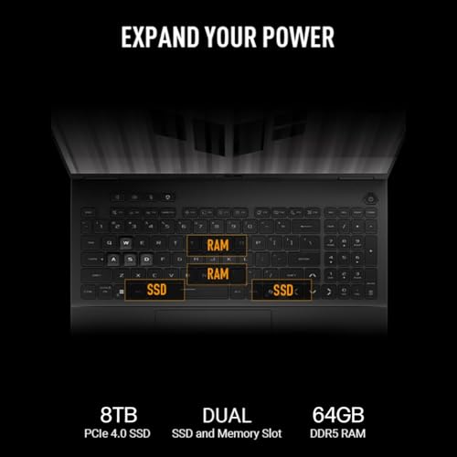 Image of ASUS TUF A16 Gaming Laptop, AMD Ryzen 9 270(up to 5.2 GHz), NVIDIA GeForce RTX 5070, 16 inch FHD+ 165 Hz 300Nits Display, 64GB DDR5, 8TB SSD, Backlit Keyboard, Windows 11 Pro, WiFi 6E, w /Accessories