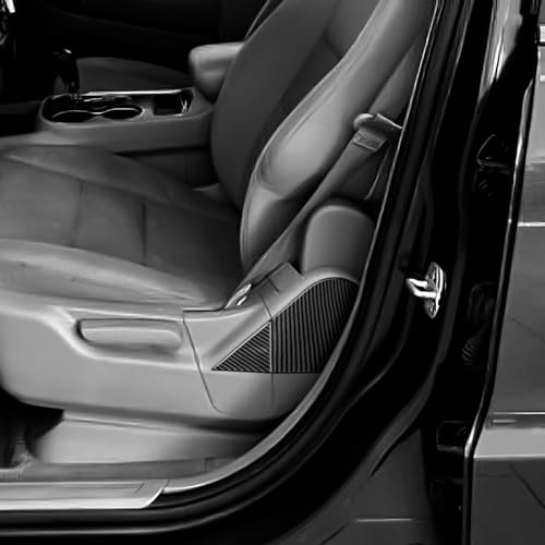 Image of Seat Adjustment Cover Decals for 2011-2024 Dodge Durango / 2011-2021 Jeep Grand Cherokee WK2 / 2022 WK Accessories Carbon Fiber Stickers, A