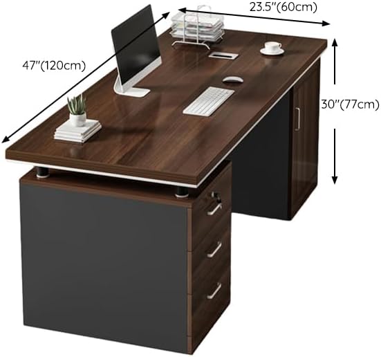 Diagram showing the dimensions of the LITFAD Office Desk: 47 inches length, 23.5 inches width, 30 inches height.