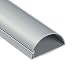 Produktbild D-Line 1M6030A TV halbrunder Kabelkanal | Kabelabdeckung | 60x30 mm, 1 m Länge, Aluminium-Effekt