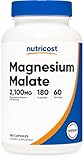 Nutricost Magnesium Malate 2,100mg, 180 Capsules - Vegetarian, Non-GMO, Gluten Free