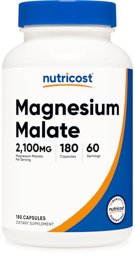 Nutricost Magnesium Malate 2,100mg, 180 Capsules - Vegetarian, Non-GMO, Gluten Free