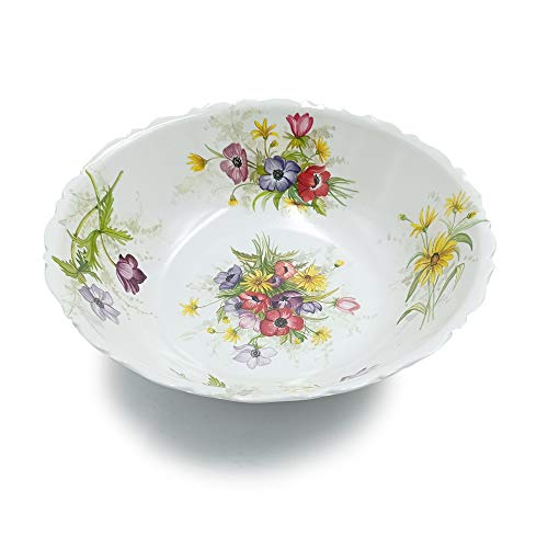 MCM service Insalatiera in Pura Melamina Ø cm 25 decorazione Flowers Made in Italy