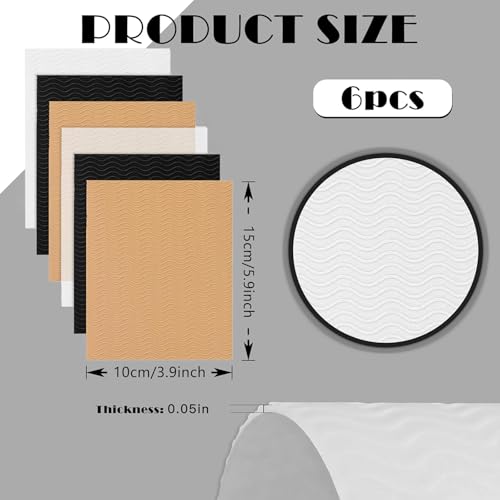 Image of 6 Pcs Shoe Sole Protector - Self-Adhesive Anti-Slip Grips for High Heels & Boots & Dress Shoes, Non-Slip Shoe Bottom Pads for Women (6 x 4 Inches, Clear + Black & Yellow)