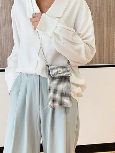 Women's Crossbody Purse Bag, Rhinestone Evening Handbags Clutch Cell Phone Wallet for iPhone Series, Mobile Phone, Galaxy S24 S23, Pixel, Tablet4