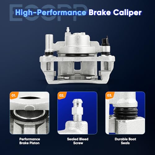 Image of ECCPP 19B2608 Front Left Disc Brake Caliper Assembly | w /Bracket Fit For Ford For Probe, For Mazda For 626, For MX-6, For Protege, For Protege5