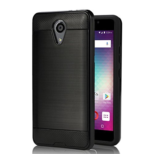 BLU Life One X2 Case, [Anti Scratch][Drop Proof][Shock Absorption][Hybrid] TPU + PC Cover Case for BLU Life One X2 L0090UU (Black)