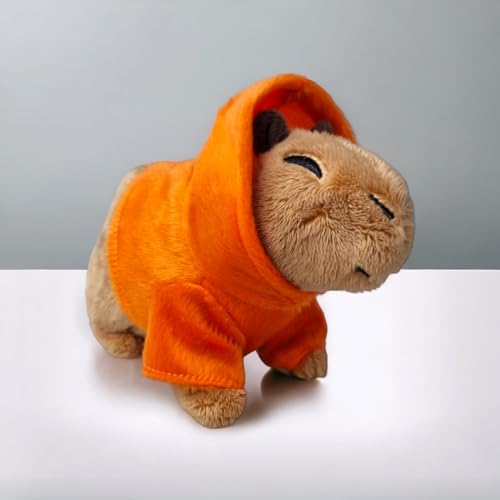 Brinquedos De Pelucia Capivara Fofa Filó C/Capuz Laranja