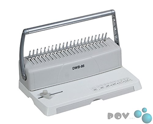 POV® DWB 86 Plastikbindegerät, manuell, Stanzkapazität ca. 12 Blatt, Bindekapazität ca. 500 Blatt
