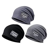 [Duoyeree] ニット帽 無地 シンプル 医療用 ケア帽子 ニットキャップ 冷房対策 抗がん剤 ビーニー 肌に優しい オールシーズン 保温防風