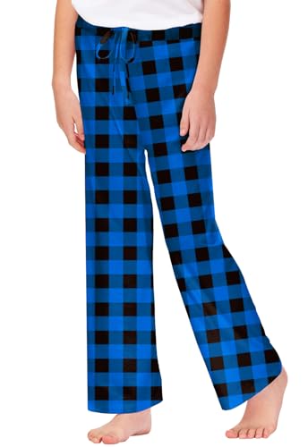 Image of Remimi Girl Boy Plaid Pants Drawstring Summer Casual Loose Bottoms 5-14 Years