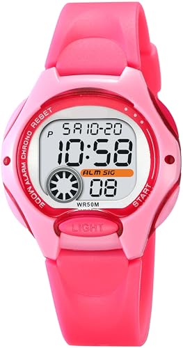 Reloj deportivo digital infantil resistente al agua 5 ATM con alarma y cronómetro preciso