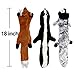 Sesyomr No Stuffing Dog Toys with Squeakers, Durable Stuffingless Plush Squeaky Dog Chew Toy Set,Crinkle Dog Toy for Medium and Large Dogs, 5 Pack（Squirrel Raccoon Fox Skunk and Penguin）, 24Inch