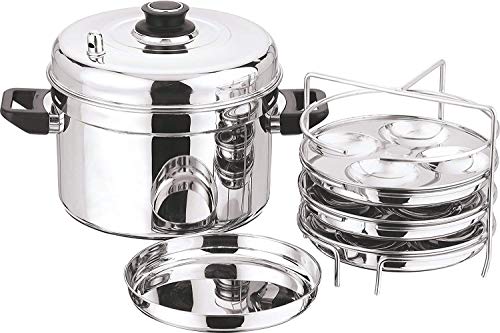 Stainless Steel Idly & Dhokla Maker Stainless Steel Multi Pot Small (Induction Friendly), M (001)