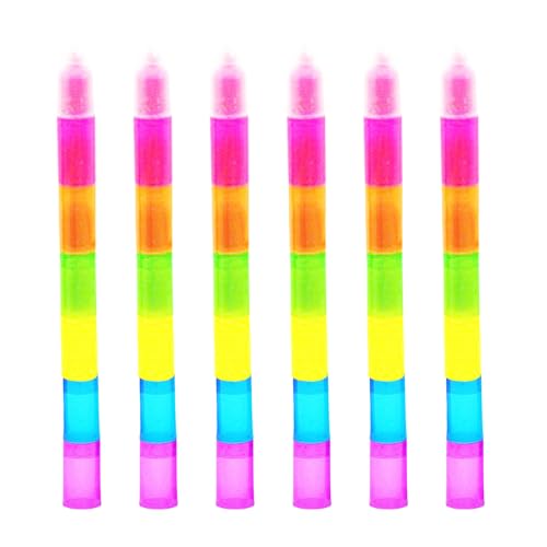 6 PCSハイライターマーカーブラシペンスプライシングハイライターバイブルマーカーぬりえマーカーのスクラップブッキング