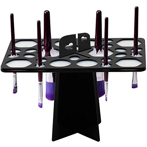 BEAKEY Makeup Brush Drying Rack Air Tree Tower Organizer Folding Brush Holder Cosmetic