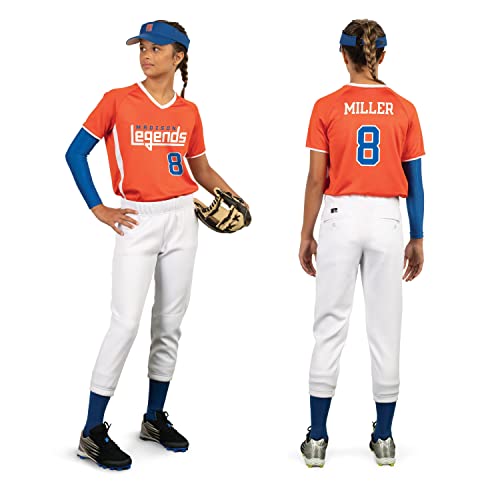 Russell Athletic Calça de softball Flexstretch para meninas - ajuste rápido para ioga e beisebol pro