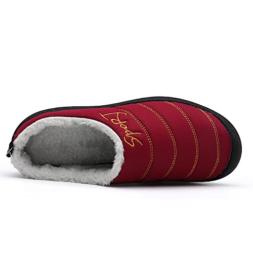 Men's Women's Clogs House Slippers Winter Warm Plush Lining Home Slippers Indoor Outdoor Mules with Non-slip Rubber Sole3