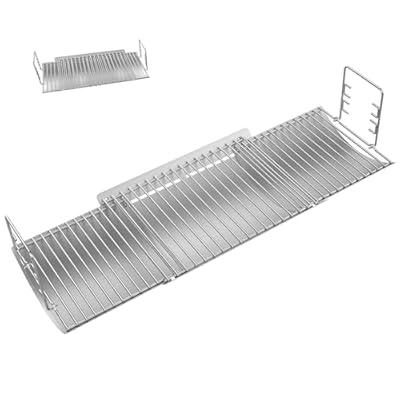 BQMAX 23.5" to 33" Adjustable Ash Pan for Chargriller Charcoal Grill 1224 2121 5050 1324 2828 2222 2123, Royal Gourmet CC1830, Oklahoma Joe's 19302087 Charcoal Grill Accessories Replacement Parts