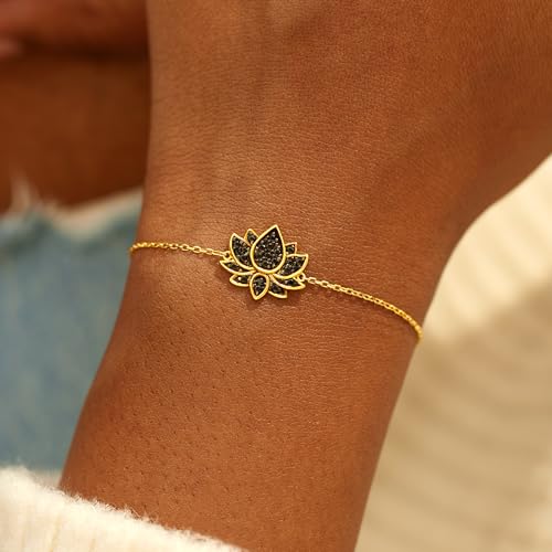 STORYJEWELLERY Retirement Gift for Woman, Teacher Retirement Gifts for Women, 925 Sterling Silver Lotus Bracelet, 2025 Retired Gifts for Teacher Nurse and Coworker2