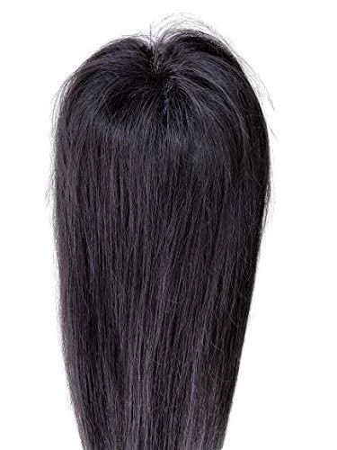 Image of Wynk Mavens Remy Human Hair Silk Base Human Hair Topper for Scalp Thinning Hair (Indian Silk Base) 16 inches