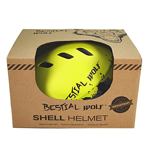 BESTIAL WOLF Neue Helm Shell Extremsportarten und gültig für Elektroroller, einstellbare Universalgröße, 52-59 cm (Green) Cover