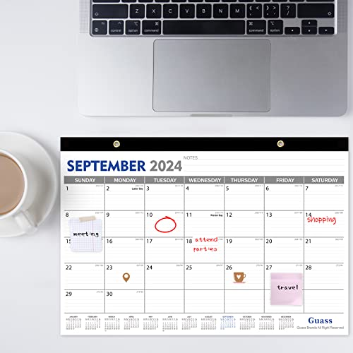Desk Calendar 2023-2024: Monthly Pages 17 X 11-1/2 Inches Runs From Jun. 2023 Through Dec. 2024-18 Monthly Desktop Calendar With Julian Dates For Home, School And Office #TOP4