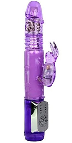 Dual-Action Thrusting Rabbit Vibrator with Rotating Beads, G-Spot & Clitoral Stimulation Dual-Action Thrusting Rabbit Vibrator with Rotating Beads, G-Spot & Clitoral Stimulation