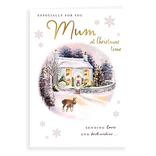 Piccadilly Greetings Regal Publishing Traditional Christmas Card Mum - 9 x 6 inches