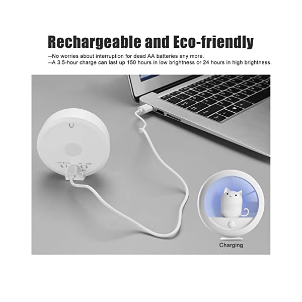 AIMILAR Rechargeable Night Light Motion Sensor LED Kids Night Lights for Bedroom Bathroom Stick on Wall Dimmable Baby… – Bild 6