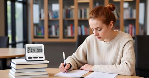 Image of Timer Clock for Study Table & Kitchen | Stopwatch for Study & Cooking | Alarm Clock for Study Table | Digital Alarm Clock for Heavy Sleepers |Timer Watch for Study| StudyTimer for Students
