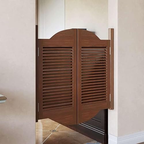 Automatic Wooden Swinging Cafe Doors with Hind Sa Door, Customizable Partition Doors for Shop Entrances, Durable & Stylish Design for Commercial Use