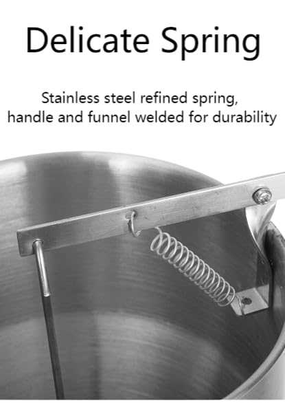 Stainless Steel Batter Dispenser with Stand - Funnel Design for Pancakes, Cakes, Waffles, Muffins & Crepes, Essential Kitchen Tool for Mixing & Pouring Batter