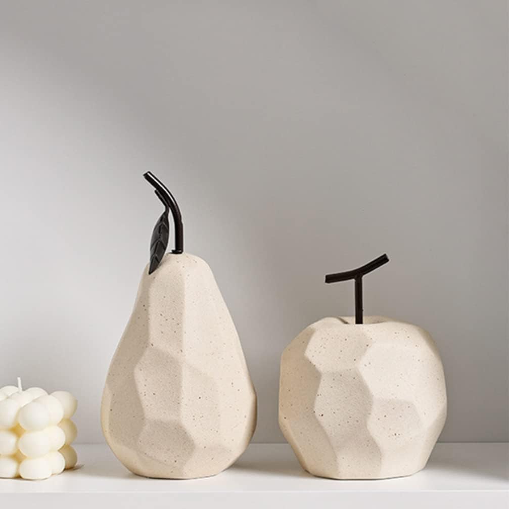 Homoyoyo Pear Decor Smooth Ceramic Fruit Art Craft Desktop Fruit Toy for Present Fair Garden Accessory